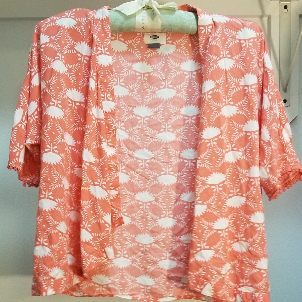 Old navy coral and white camisole